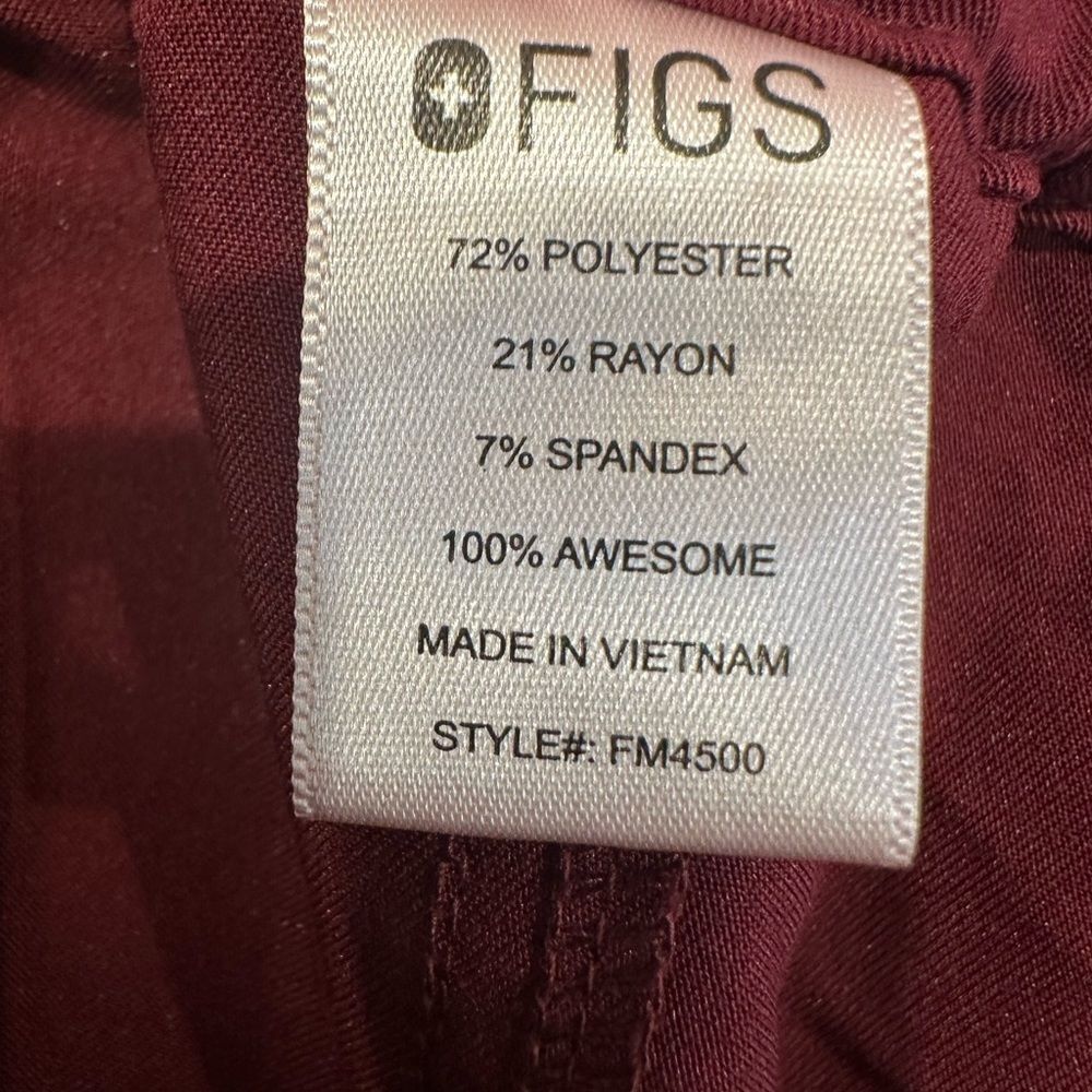 Figs pisco basic scrub pants maroon - Picture 5 of 6